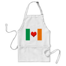 Heart flag of Ireland Apron