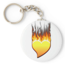 Heart Flame tilted III Keychain