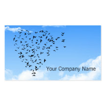 Heart Flock of Birds Business Cards