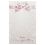 Heart Flourish Pink Stationery