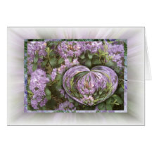 heart flower greeting card