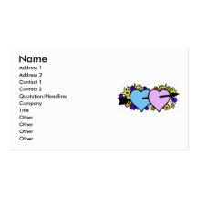 Heart & Flowers Business Card