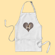 Heart Fox Terrier aprons