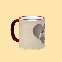 Heart Fox Terrier mugs