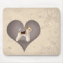Heart Foxterrier mousepads