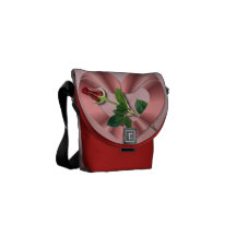 Heart Framed Rose Courier Bags