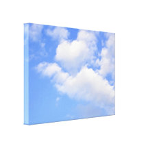 Heart from clouds Wrapped Canvas Canvas Print