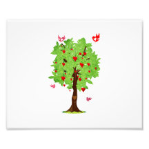 heart fruit tree with heart birds.png photo