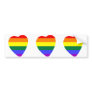 Heart Gay white Bumper Sticker