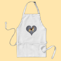Heart German Shepherd aprons