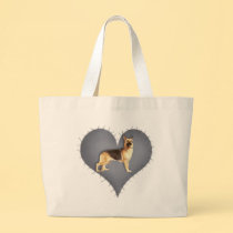 Heart German Shepherd bags