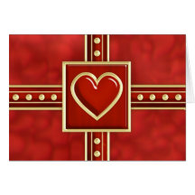 Heart Gift Wrap Greeting Card