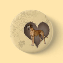 Heart Great Dane buttons