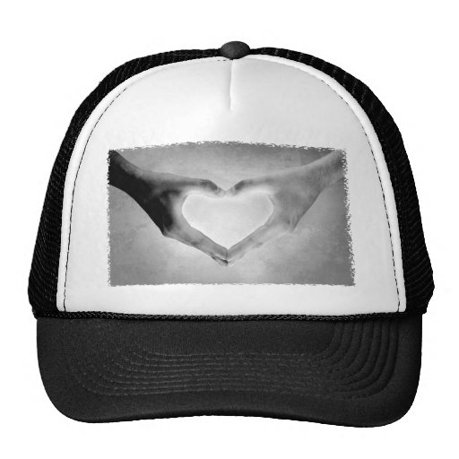 Heart Hands B&W Photo Hat
