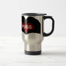 Heart Hands Pugs Coffee Mug