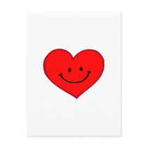 Heart  (Happy Face) Postcard