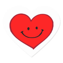Heart  (Happy Face) Sticker