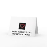 heart, HAPPY MOTHER'S DAYMOTHER OF TWINS! cards
