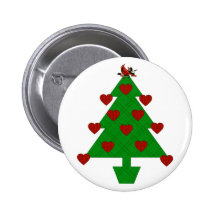 Heart Holiday Tree Pins
