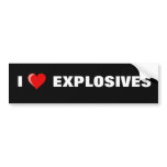 heart, I, EXPLOSIVES Bumper Stickers