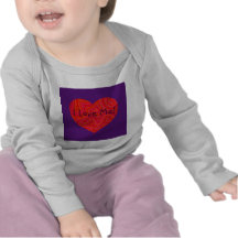 Heart in Groovy Swirls Infant Long Sleeved Top Tshirts