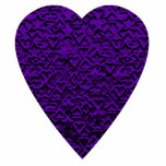 Heart in Purple Colors. Patterned Heart Design. photo sculptures