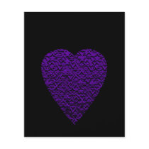 Heart in Purple Colours. Patterned Heart Design.