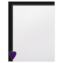 Heart in Purple Colours. Patterned Heart Design.