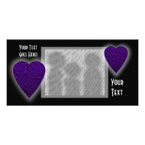 Heart in Purple Colours. Patterned Heart Design.