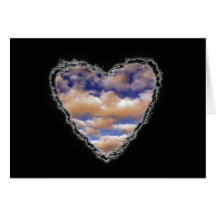 Heart in the Clouds Valentine Love Card