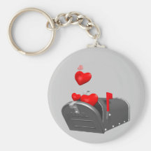 Heart In The Mail T-shirts and Gifts Keychains