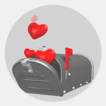 Heart In The Mail T-shirts and Gifts Stickers