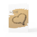 Heart in the sand greeting card