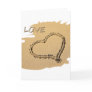 Heart in the sand greeting card