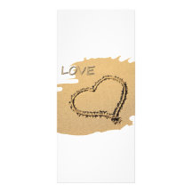 Heart in the sand rack cards