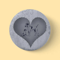 Heart Jack Russel buttons