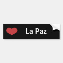 Heart La Paz Bumper Stickers