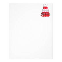 Heart Layer Cake Custom Letterhead
