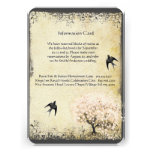 Heart Leaf Pink Tree Vintage Wedding Info Cards Personalized Invite