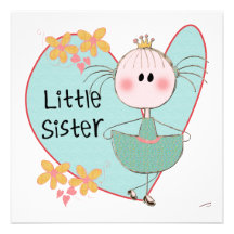 Heart Little Sister Custom Announcement