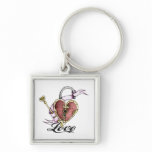 Heart Lock Tattoo Valentine Key Chain