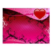 Heart Love Design Postcard