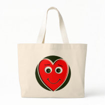 HEART LOVE DUDE SMILEY CANVAS BAGS