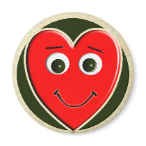 HEART LOVE DUDE SMILEY REFRIGERATOR MAGNETS