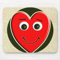 HEART LOVE DUDE SMILEY MOUSE PADS