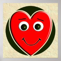 HEART LOVE DUDE SMILEY POSTERS