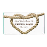 Heart Love Knot Western Water Bottle Label