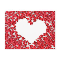 Heart Made of Rose Petals Post Card