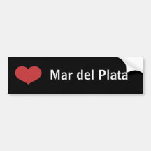 Heart Mar del Plata Bumper Stickers