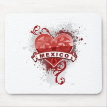 Heart Mexico Mouse Pads